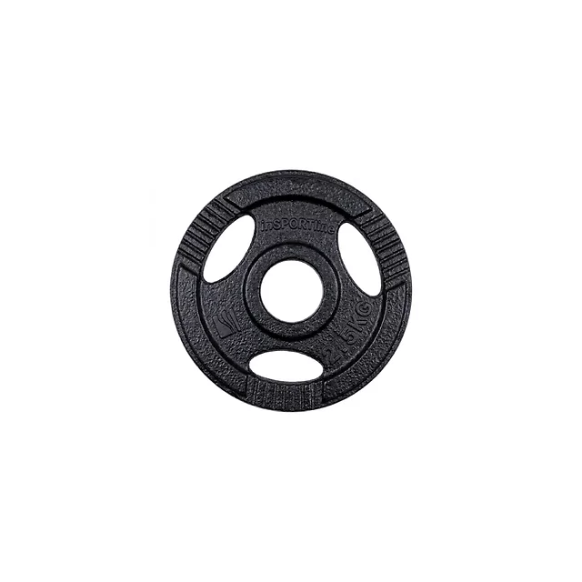 Olympische Scheibe aus Gusseisen inSPORTline Hamerton Schwarz 2,5 kg 50 mm