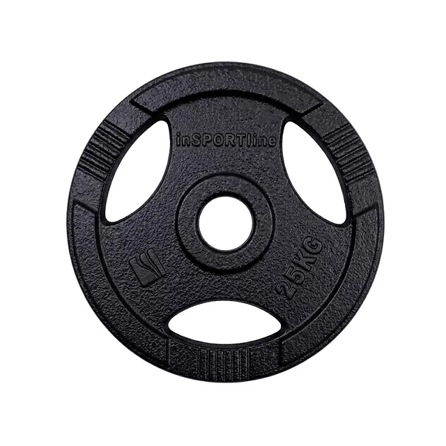 Olympische Scheibe aus Gusseisen inSPORTline Hamerton Schwarz 25 kg 50 mm