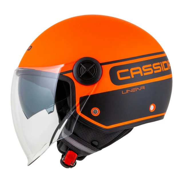 Motorradhelm Cassida Handy Plus Linear orange matt/schwarz