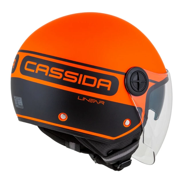 Motorradhelm Cassida Handy Plus Linear orange matt/schwarz