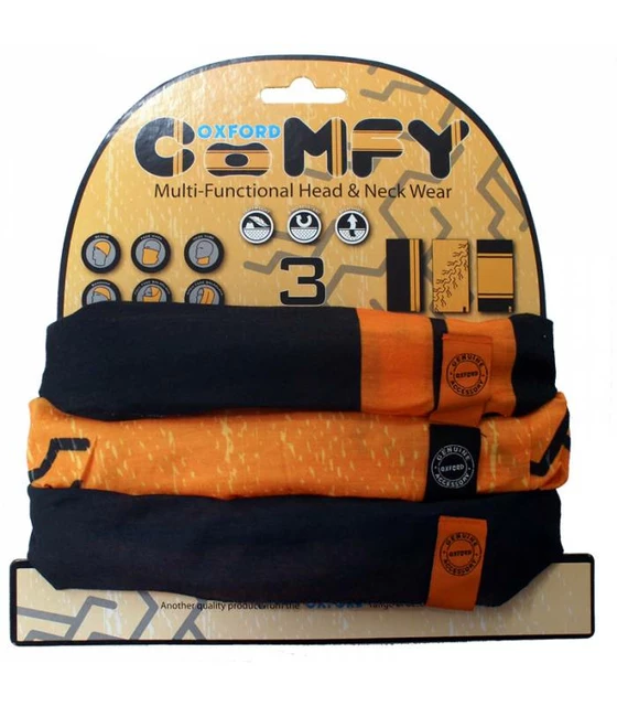 Universal Halswärmer Oxford Comfy 3-Pack - Skulls - Harley Davidson colors