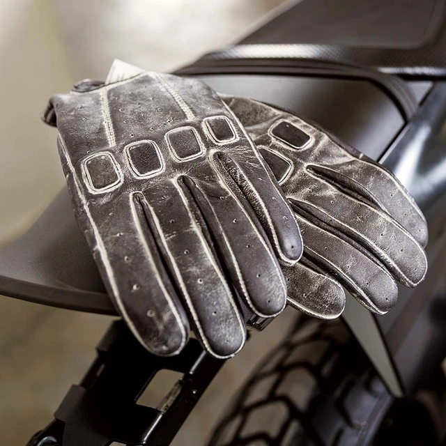 W-TEC Rifteur Motorradhandschuhe aus Leder - schwarz