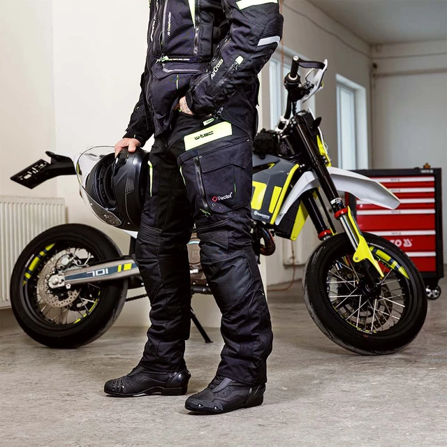 W-TEC Aircross Motorradhosen - Schwarz - Gold