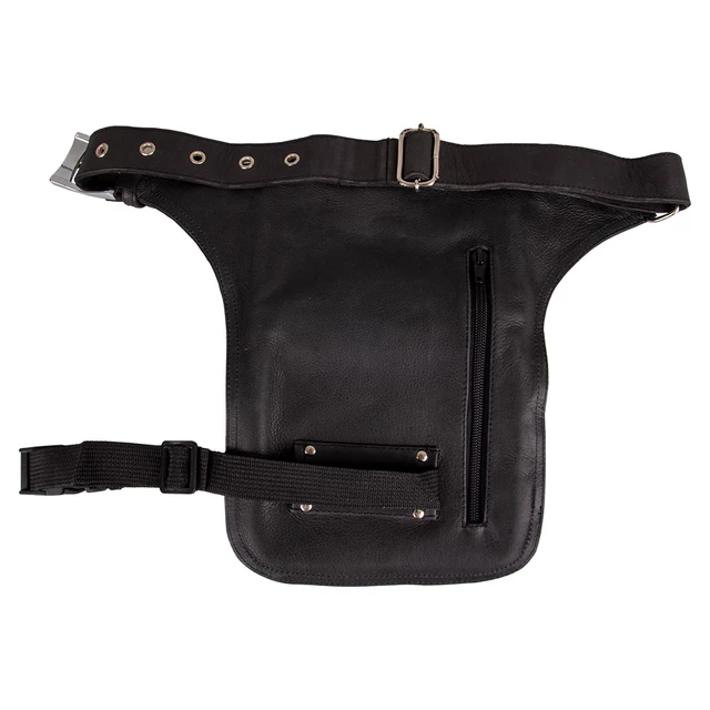 W-TEC Black Heart Devil Skull Black Leather Oberschenkeltasche