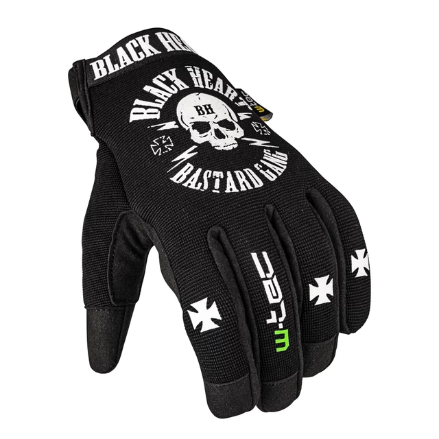 W-TEC Black Heart Radegester Motorradhandschuhe - schwarz - schwarz
