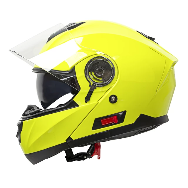 W-TEC Cullo aufklappbarer Motorradhelm - fluo gelb