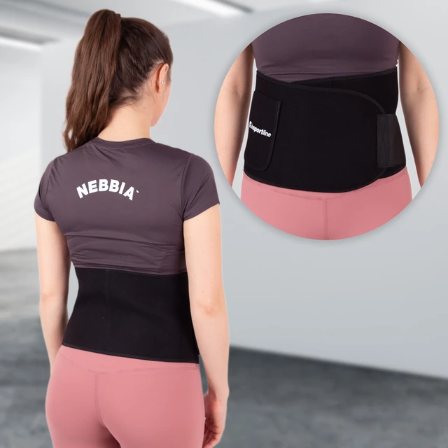 Neoprengürtel inSPORTline Waistpire - schwarz - schwarz