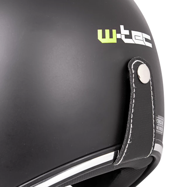 W-TEC YM-629 Motorradhelm mit Ageless Brille - schwarz glänzend