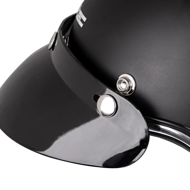 W-TEC YM-629 Motorradhelm mit Ageless Brille - schwarz glänzend