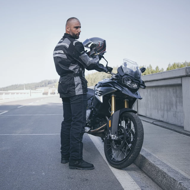 W-TEC Pawted Motorradjeans mit wasserdichter Membran - dunkelblau