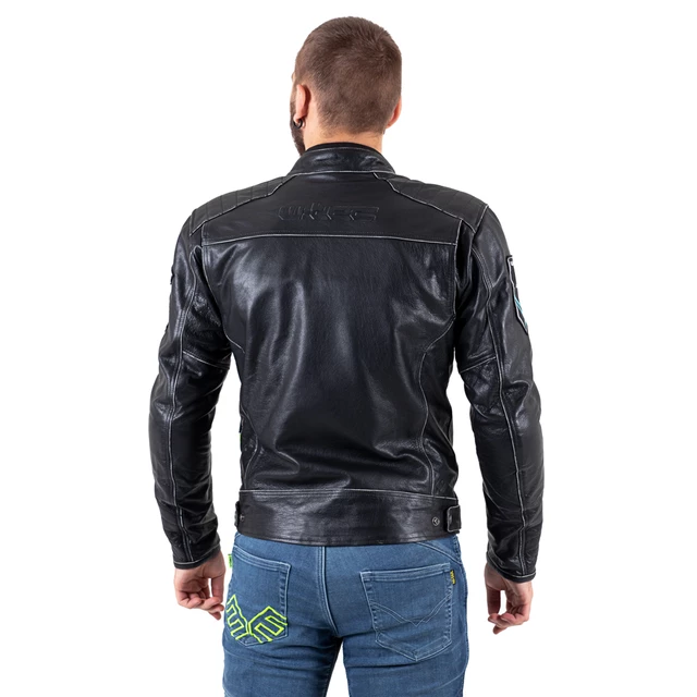 W-TEC Losial Leder Motorradjacke - schwarz