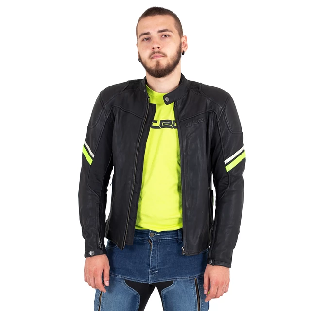 W-TEC Montegi Leder Motorradjacke - mattschwarz