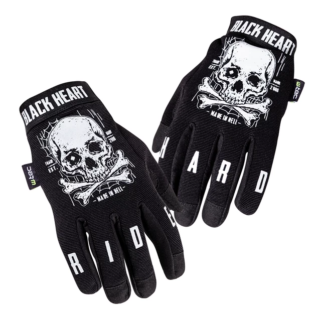 W-TEC Web Skull Motorrradhandschuhe - schwarz - schwarz