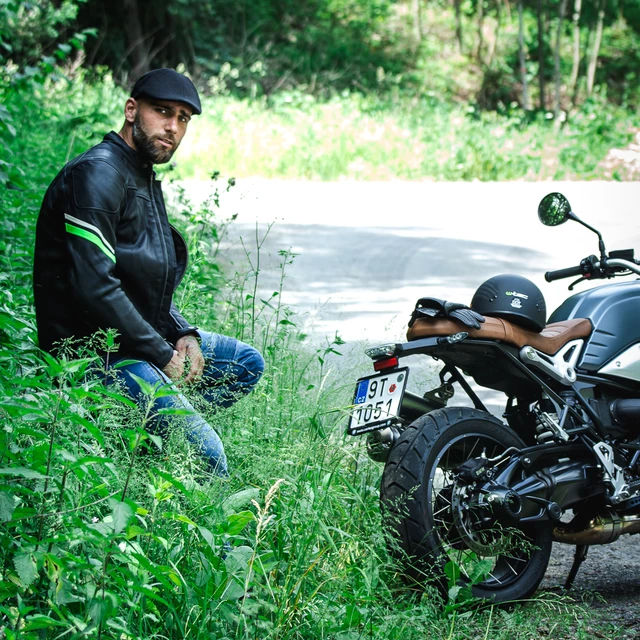 W-TEC Montegi Leder Motorradjacke - mattschwarz