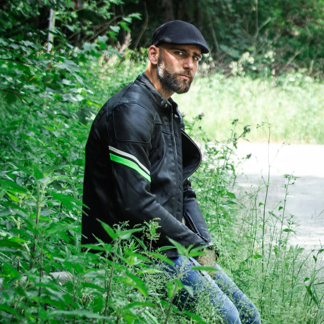 W-TEC Montegi Leder Motorradjacke - mattschwarz