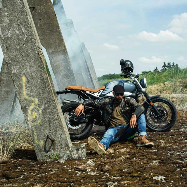 W-TEC Grandus Herren Motorradjeans - blau