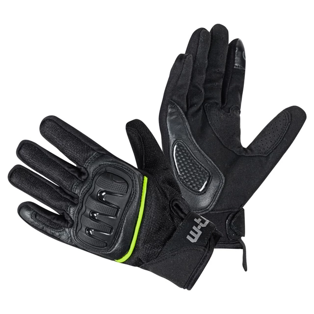Motoradhandschuhe W-TEC Airomax - Schwarz-Fluo-mit- Linie - Schwarz-Fluo-mit- Linie