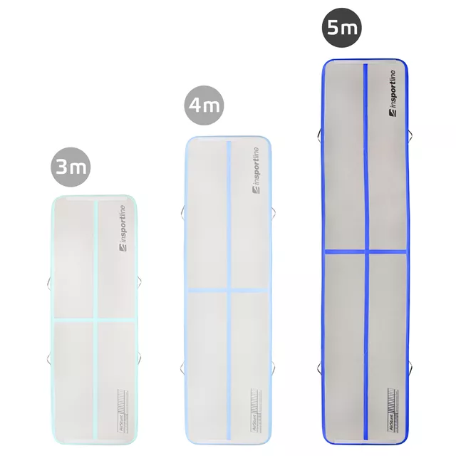 Airtrack inSPORTline Airstunt 500x100x10 cm weiß mit elektrischer Pumpe