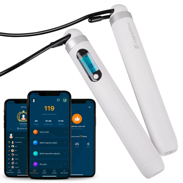 Intelligentes Springseil inSPORTline Jumpsmart - schwarz