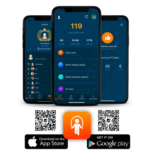 Intelligentes Springseil inSPORTline Jumpsmart - schwarz