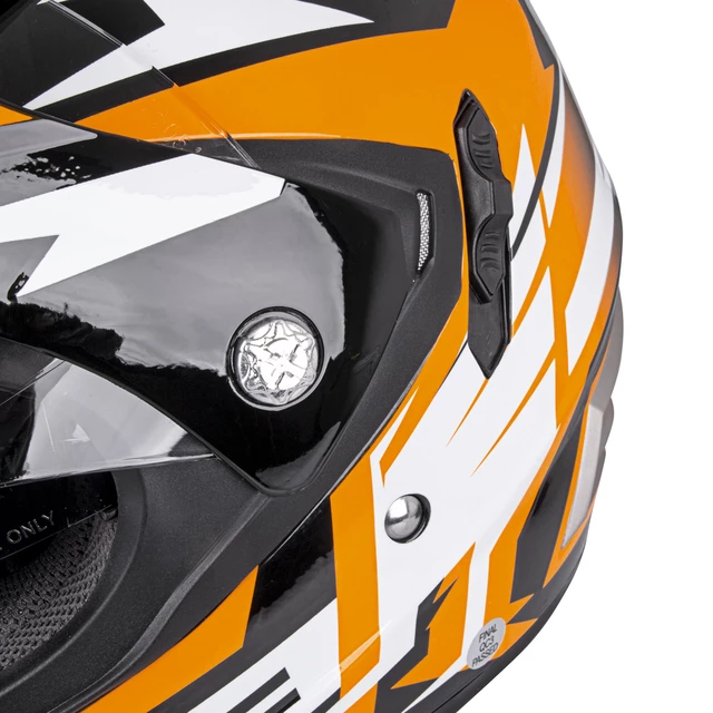 Motorradhelm W-TEC Dualsport - Fluo Gelb-Blau