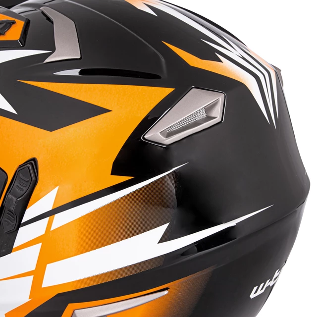 Motorradhelm W-TEC Dualsport - Fluo Gelb-Blau