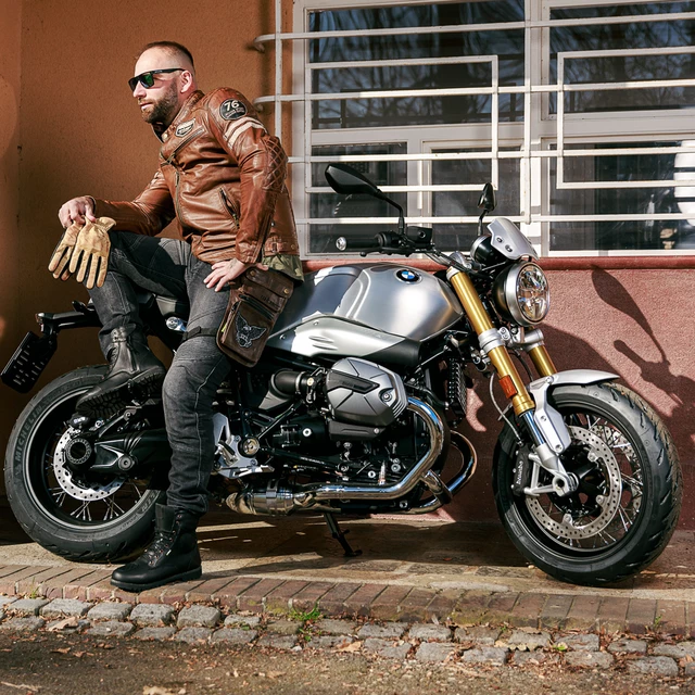 Herren Motorad Jeans W-TEC Oliver - schwarz