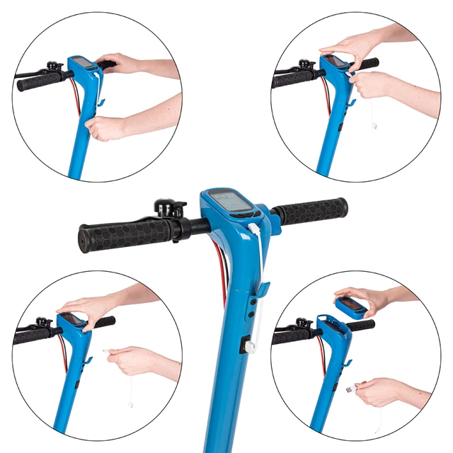 Klapp Elektroroller W-TEC Dalfin 10" - blau