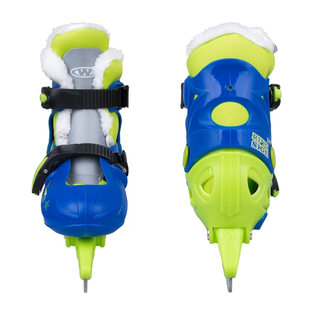 WORKER Kelly Pro Boy - Jungen-Winter-Schlittschuhe mit Pelz - blau-grün