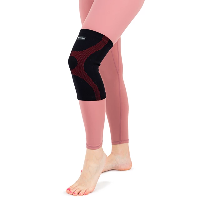 Kniebandage inSPORTline Kneebeam - grau - rot