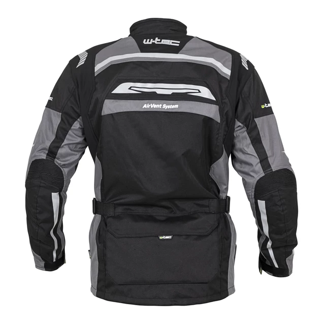 W-TEC Burdys Evo Herren-Motorradjacke - schwarz-grau-grün