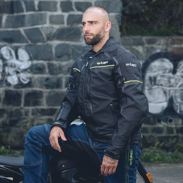 W-TEC Progair Herrenmotorradjacke - schwarz-fluo