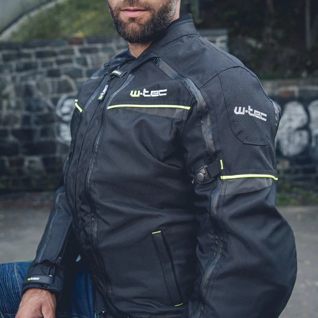 W-TEC Progair Herrenmotorradjacke - schwarz-fluo