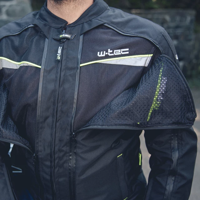 W-TEC Progair Herrenmotorradjacke - schwarz-fluo