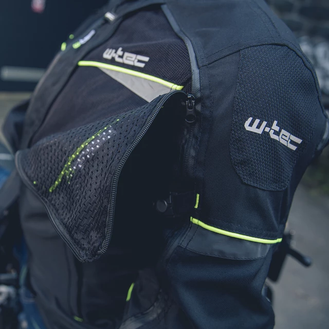 W-TEC Progair Herrenmotorradjacke - schwarz-fluo