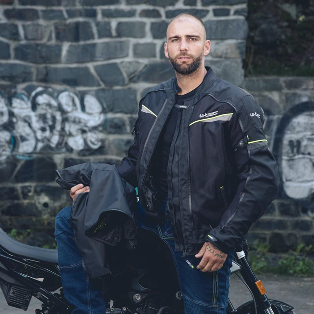 W-TEC Progair Herrenmotorradjacke - schwarz-fluo