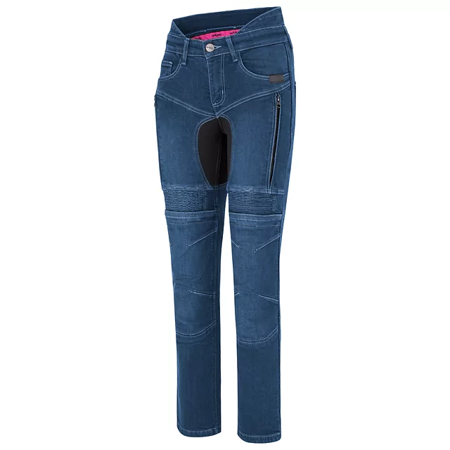 Damen-Moto-Jeans W-TEC Biterilla Eva Lady - blau