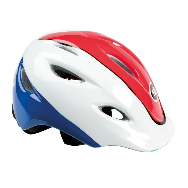 Kross Infano Kinder Fahrradhelm - rot-wess-blau - rot-wess-blau
