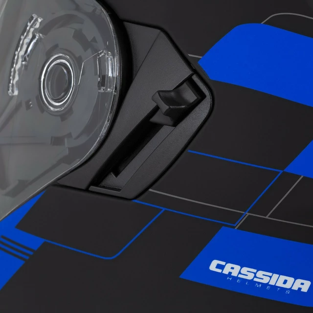 Cassida Jet Tech RoxoR Motorradhelm schwarz matt/blau/grau/weiß - L(59-60)