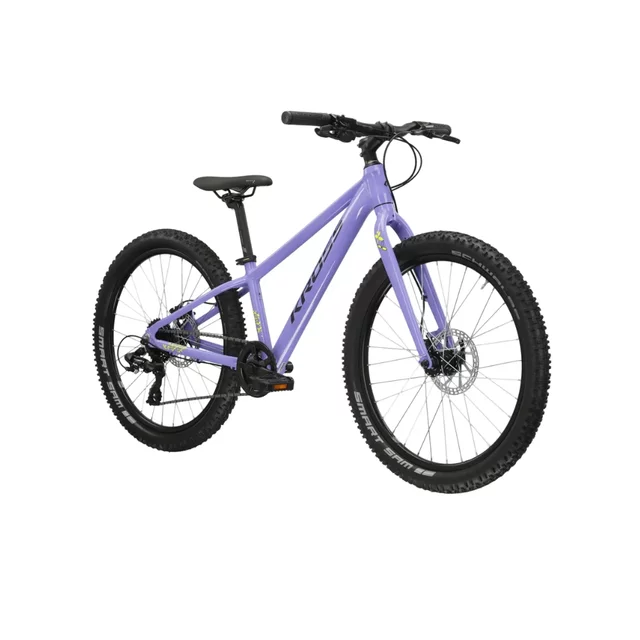 Junior Mädchen Fahrrad Kross LEA JR 2.0 24" - Modell 2025 - fialová / černá / lesk