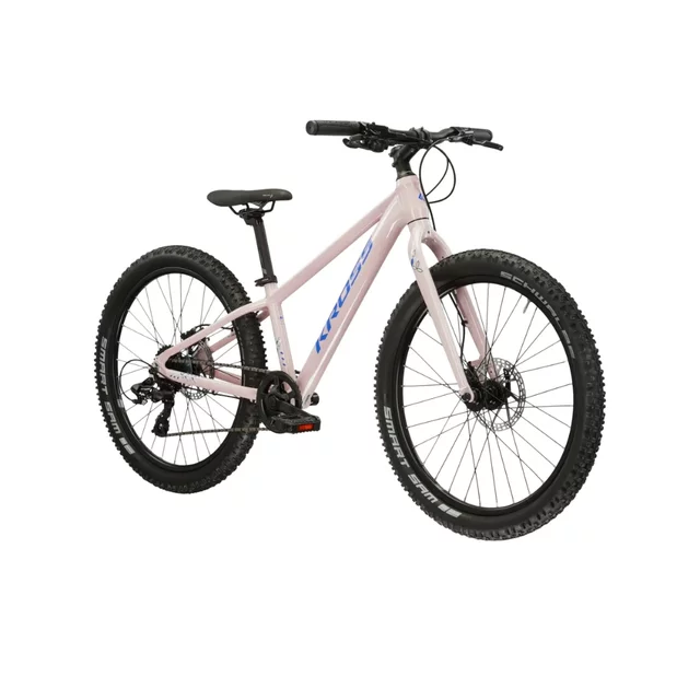 Junior Mädchen Fahrrad Kross LEA JR 2.0 24" - Modell 2025 - růžová / fialová / lesk