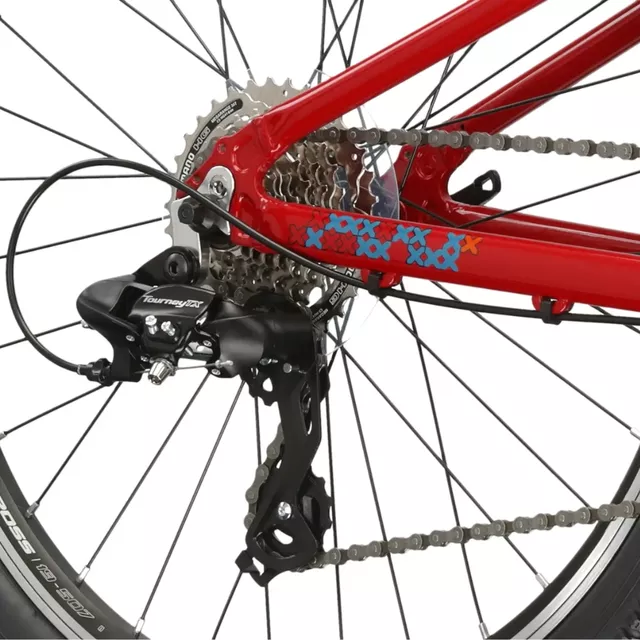 Jugendfahrrad Kross LEVEL JR 1.0 24" Gen 007 - béžová / červená / lesk