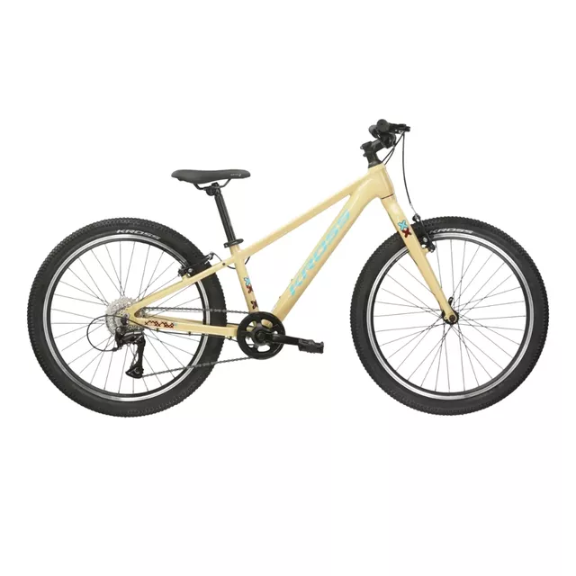 Jugendfahrrad Kross LEVEL JR 1.0 24" Gen 007 - béžová / červená / lesk
