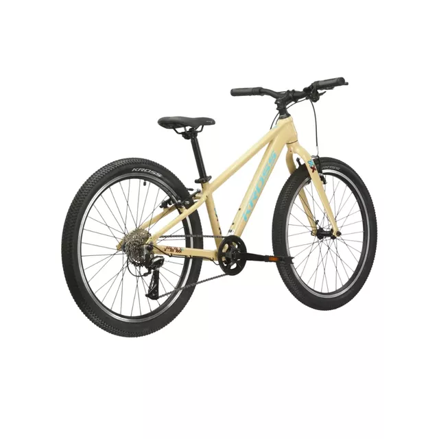 Jugendfahrrad Kross LEVEL JR 1.0 24" Gen 007 - béžová / červená / lesk