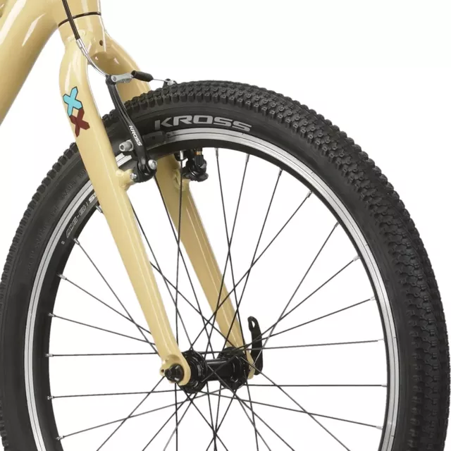 Jugendfahrrad Kross LEVEL JR 1.0 24" Gen 007 - béžová / červená / lesk