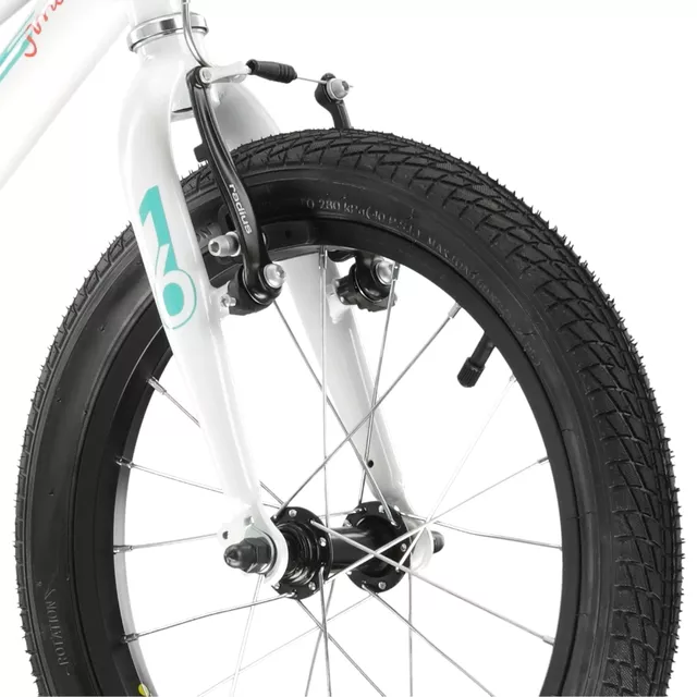 Kinderfahrrad Kross Mini 3.0 16" - Modell 2025 - bílá / seledynová / korálová / lesk