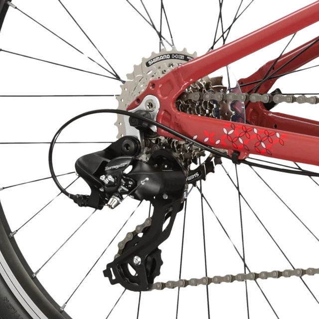 Junior Mädchen Fahrrad Kross LEA JR 1.0 24" - Modell 2024 - bordo