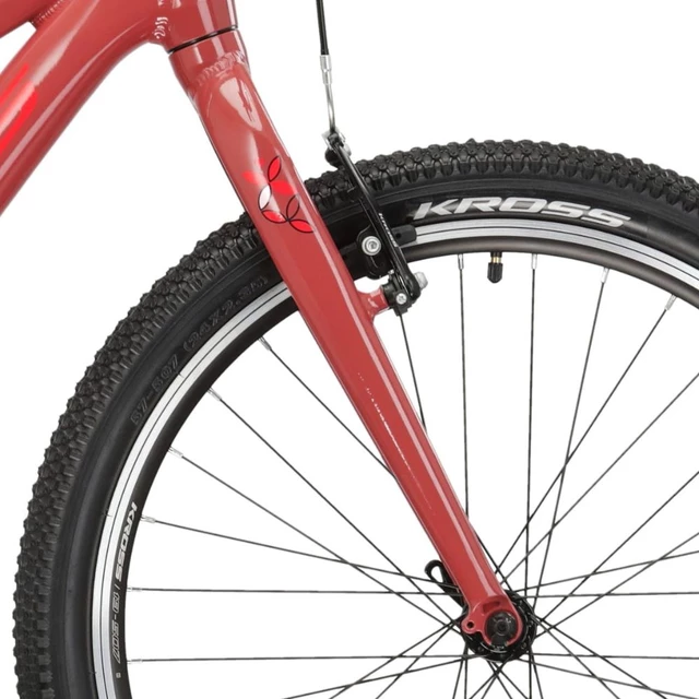 Junior Mädchen Fahrrad Kross LEA JR 1.0 24" - Modell 2024 - bordo