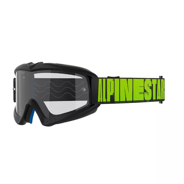 Alpinestars Vision Youth Kinder Motocrossbrille - Corp černá, čiré plexi - Hollow černá antracit/žlutá fluo, čiré plexi