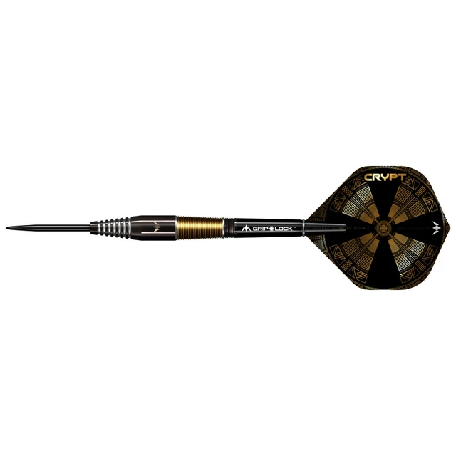 Darts Mission Crypt Schwarz &amp; Gold PVD M2 90% Stahl 3pcs